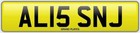 ALISON NUMBER PLATE AL15 SNJ ALISON J ALYSON ALI ALY AL ALS REGISTRATION NO FEES