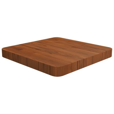 Quadratische Tischplatte dunkelbraun 40x40x4cm behandelt Massivholz Eiche