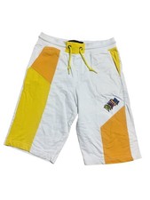 Switch Remarkable Sweat Shorts Youth L 14-16 White Yellow Colorblock Drawstring