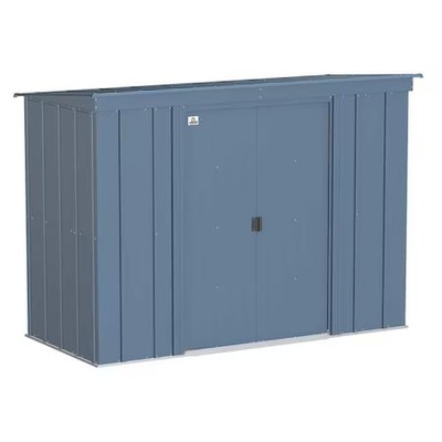 Arrow Storage Products Clp84bg Galvinizedsteelstorageshed8ft X4ft, Blue