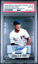 2024 Metal Universe Champions Leo De Vries Fresh Foundation Auto /150 PSA 8
