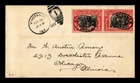 US COVER GEORGE ROGERS CLARK VINCENNES FIRST DAY ISSUE PAIR SCOTT 651