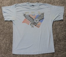 Blue USA Eagles Short Sleeve Tee 1990 Diversified Made in USA Screen Stars