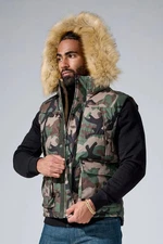JORDAN CRAIG Yukon Fur Lined Puffer Vest (Vintage Camo )