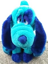 Vintage 90s Classic Toy Rare Plush Blue Puppy Dog Stuffed Animal Basset Hound Lg