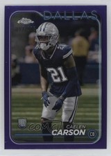 2024 Topps Chrome Rookies Purple Refractor 17/275 Caelen Carson #276 o8g