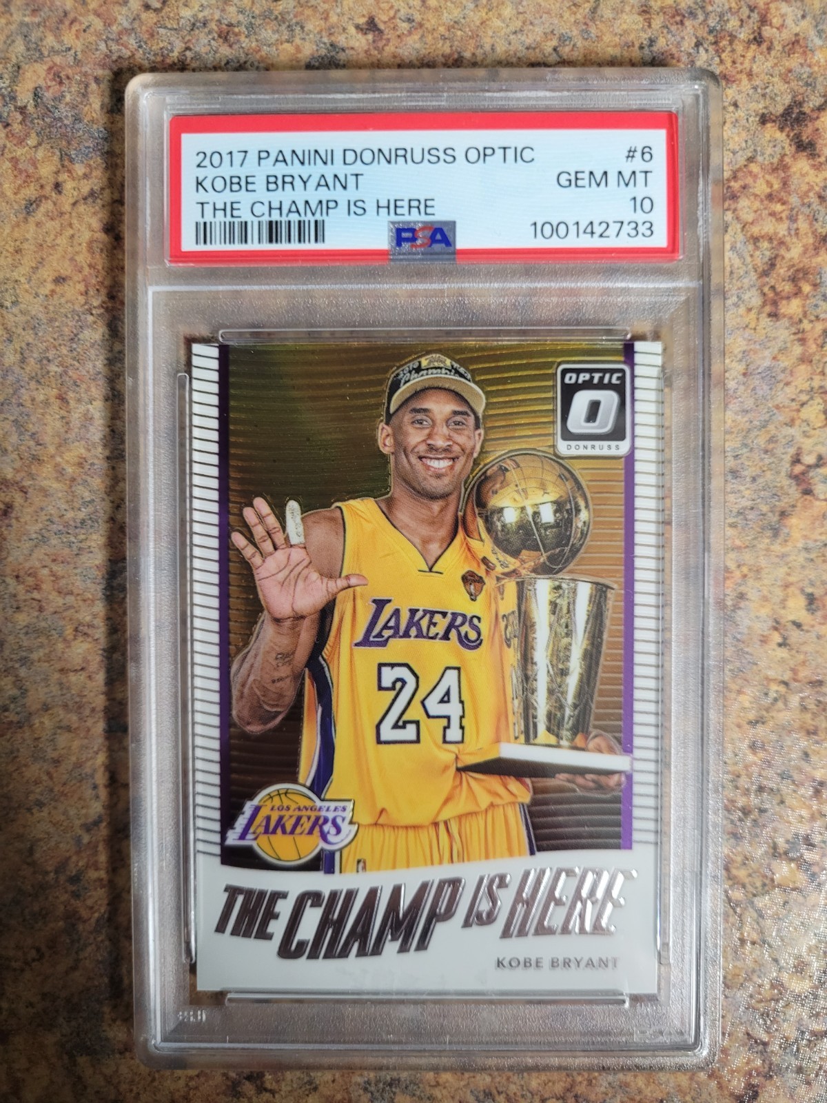 2017 Panini Donruss Optic Kobe Bryant, The Champ Is Here, PSA 10, GEM MINT