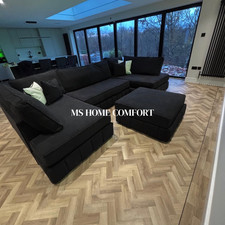 Luxury Lilly/Sims U Shape Corner Sofa with Chaise Footstool for Sale-Living Room