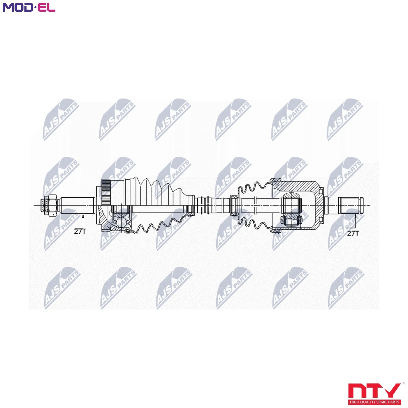 Driveshaft Front Axle Right Automatic Transmission NPW-HY-543 NTY - Image 8