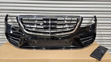 FRONT BUMPER FOR MERCEDES S CLASS W222 18-23 AMG LINE OBSIDIAN BLACK C197