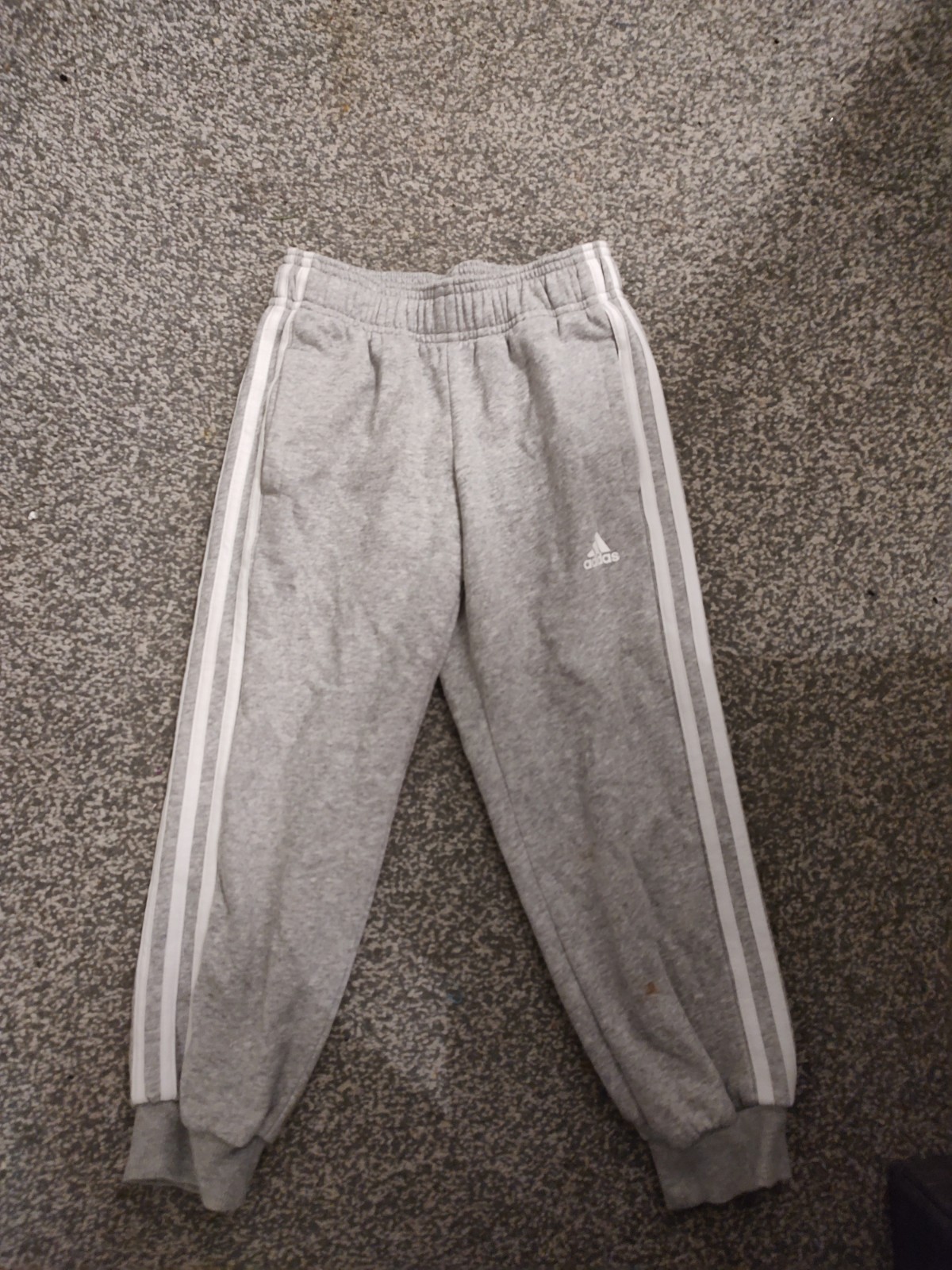 Adidas Unisex Kids Grey Tracksuit Bottoms Joggers ...