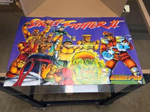 Street Fighter II 1992 Dec Game Pro Double-sided Poster *SHIPPED FOLDED PICS - Picture 2 of 11