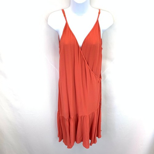 1310362 Coral Ruffle Strappy Dress