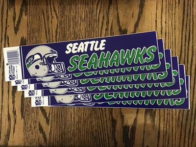 #ad Vintage Lot of 6 Seattle Seahawks Football Bumper Stickers Officially Licensed $9.99