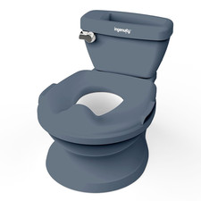 Ingenuity My Size Potty Pro in Blue, Infant Potty Training Toilet, Lifelike Flus