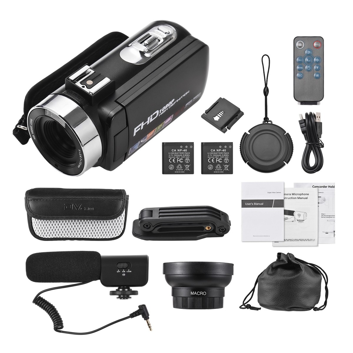 FHD 1080P Digital Video Camera Camcorder DV Recorder 30MP 18X