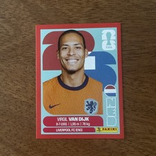 2026 Panini FIFA World Cup Virgil Van Dijk Red Border Sticker Netherlands NED3