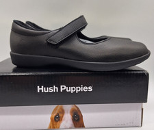 Hush Puppies Girls Lexi Leather Mary Jane Black Uniform Dress Shoes 10
