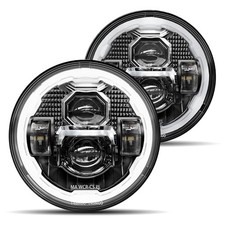 HWSTAR Pair New 1000 Bright Anti-glare 7 Inch Halo Led Headlights Round