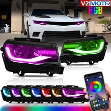 Led Front Head Lights Projector For 2014-2015 Chevy Camaro Sequential Rgb Drl Led Front Head Lights Projector For 2014-2015 Chevy Camaro Sequential Rgb Drl