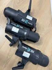 3x Godox DE300 Studio Flash Heads 300Ws Monolight Strobe Lights - Heads Only