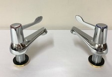iflo Chrome Lever Basin Taps Bathroom Sink Taps for Basin Hot and Cold – Pair