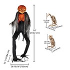 7 Ft Scary Animated Pumpkin Prop Vulture & Owl Skeleton Halloween 2026 — photo 9