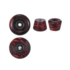 58 x 32mm Skate Wheels Bearings Skate Brakes Roller Skate Wheels Set Black Red