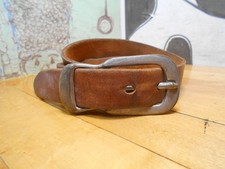 Odyssey Brown Leather Belt Size M #3461 Made in USA VERY KEWL!!!