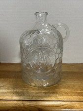 Circleware Glass Bottle Bee Jug With Honeycom...