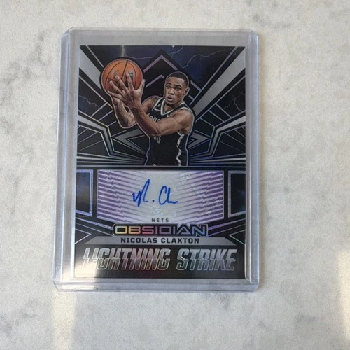 Panini 2022-23 Obsidian Lightning Strike Autograph Nic Claxton Nets /75 #LS-NNB
