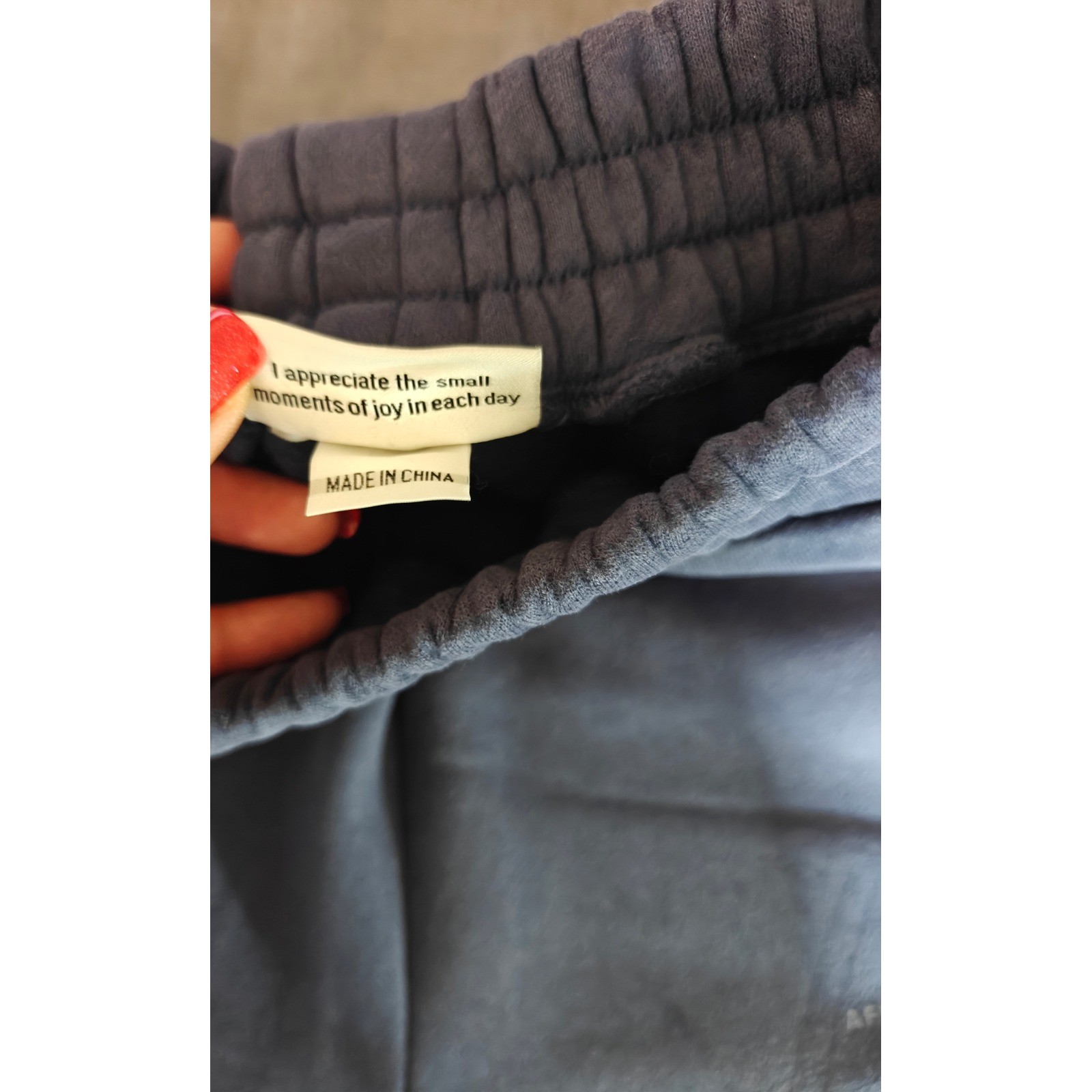 COMFRT CLOTHING Affirmation Sweatpants Midnight Blue XS Wide Leg Elastic Waist