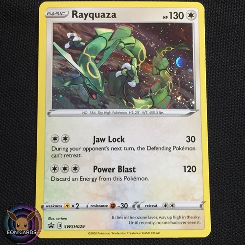 Rayquaza HOLO PROMO SWSH029 (NM) Black Star PROMO Pokemon Cards