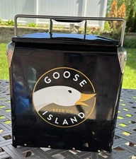 Goose Island Beer Co. Chicago Black Logo Metal Cooler 12x11x9
