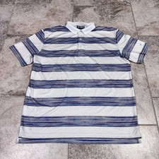Callaway Opti-Dri Golf Polo Mens Large Striped Short Sleeve Stretch Performance