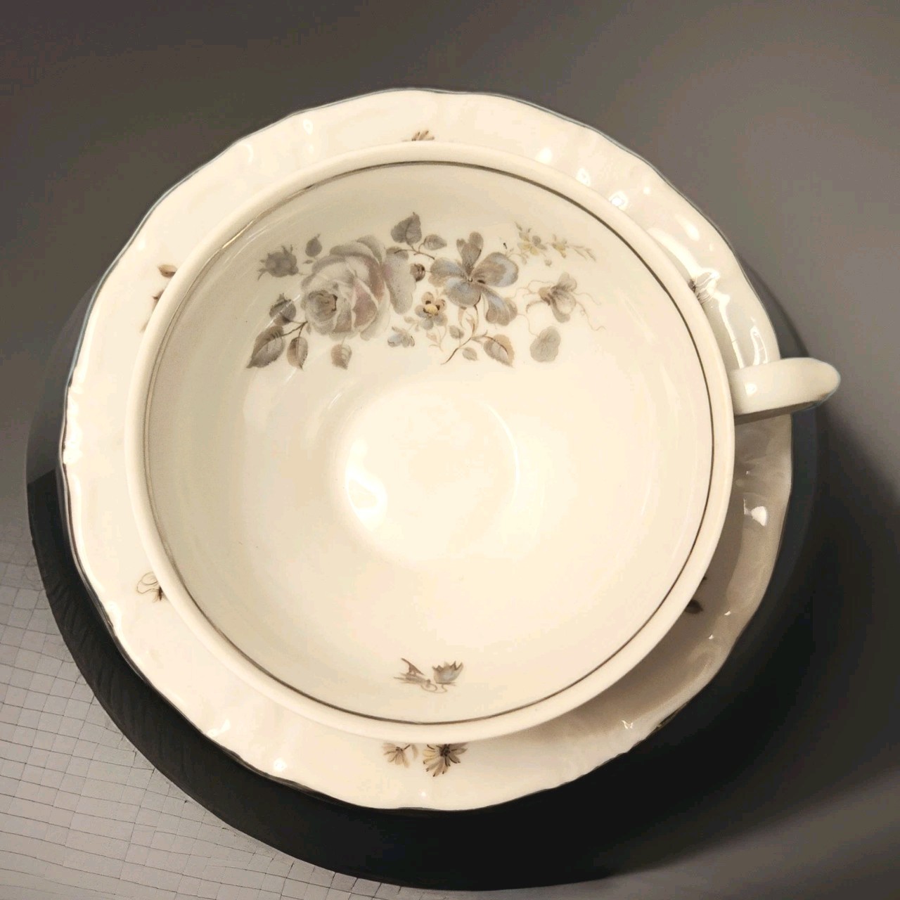 Winterling Schwarzenbach Tea Cup & Saucer Bone China Bavaria, Germany 1955 Mint