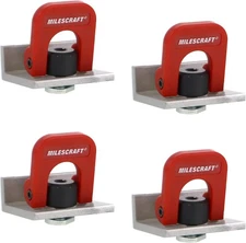 Milescraft 4031 Cam Stops 4 Pack Quick Adjust T-Track Stops. Anodized, Red 