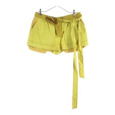VALENTINO Rayon Inside Out Half Short Culottes Skirt Yellow Ladies PB0RF0P0 3H3