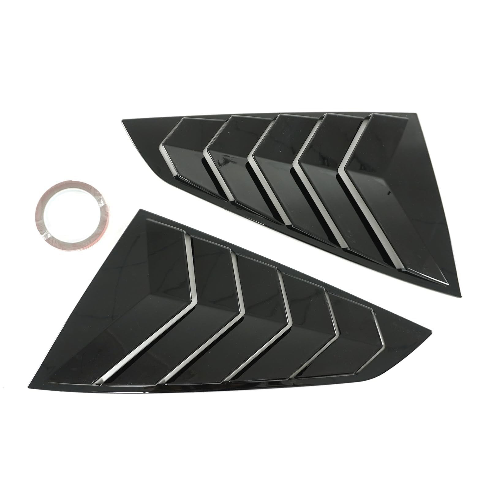Window Louver 2Pcs Side Vent Window Louvers for Ford Mustang ABS Exterior Trim