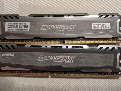 Crucial Ballistix Sport 8GB (2 x 4GB) DIMM PC4-19200 (DDR4-2400) Memory...