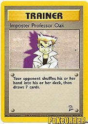 Pokemon BASE SET 2 Card 102/130 Imposter Professor Oak