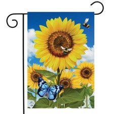 Briarwood Lane Sunflowers and Bees Summer Garden Flag