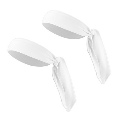 2 Pcs Adjustable Soft Sport Headband, Sweat Wicking Gym Tennis Tie Sweatband #6