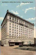 Vintage Montreal Ritz-Carlton Hotel Linen Postcard Early 1900s