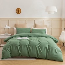 ECOCOTT Sage Green Duvet Cover King 104"x90" , No Comforter 
