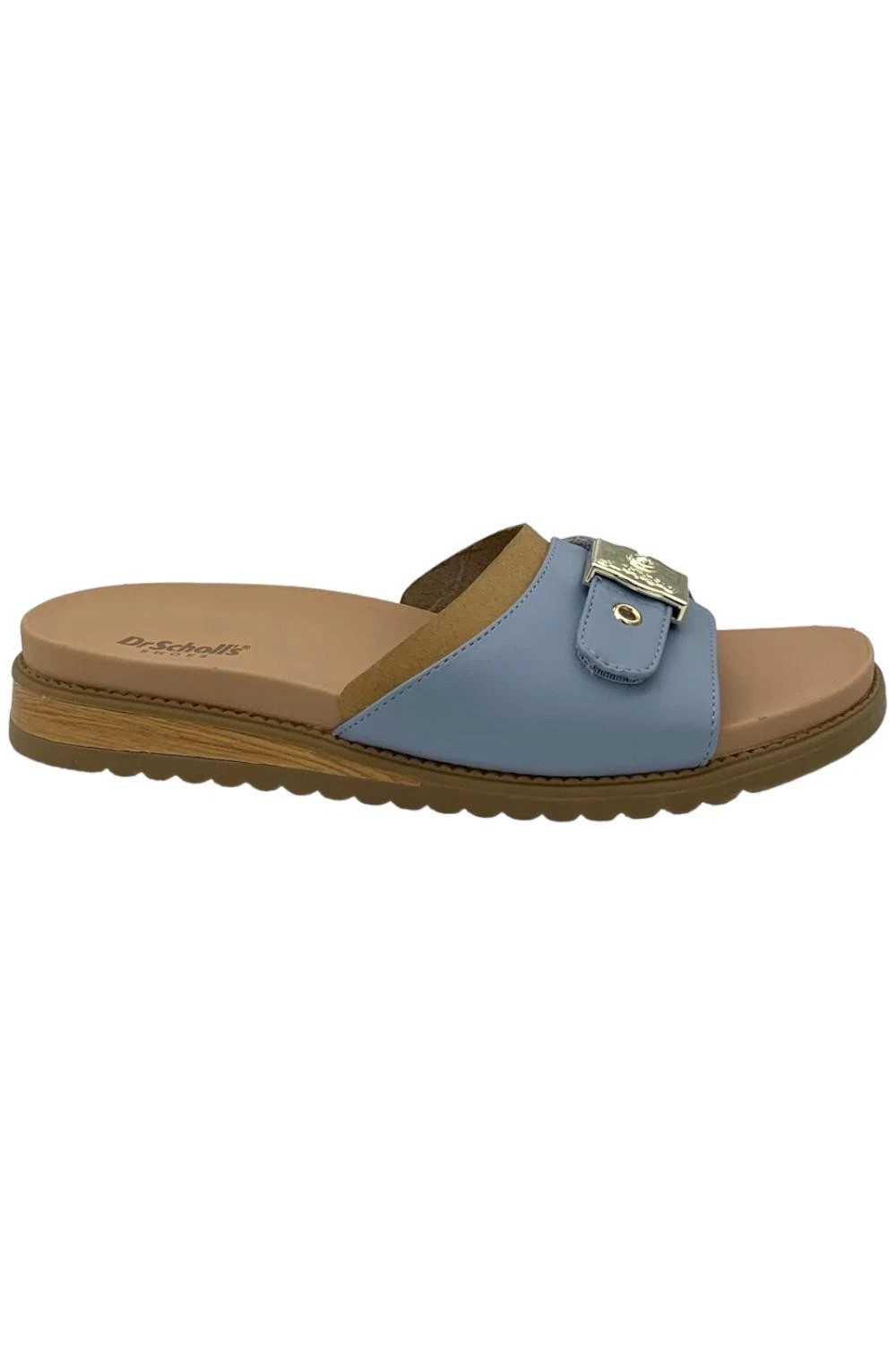 Dr. Scholl's Buckle Slide Sandals Island Icon Summer Blue