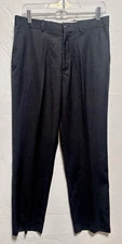 Perry Ellis Black Dress Pants Flat Front Men's Size 30x30