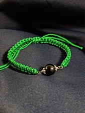 Su Coccu Bracciale Sardo Fatto Mano Kokku Malocchio Onice Portafortuna Verde 