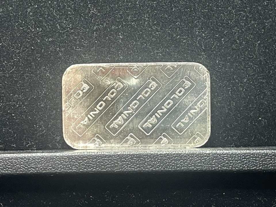 Colonial Refining Inc Engelhard 1 Troy Oz .999 Fine Silver Vintage Bar ...