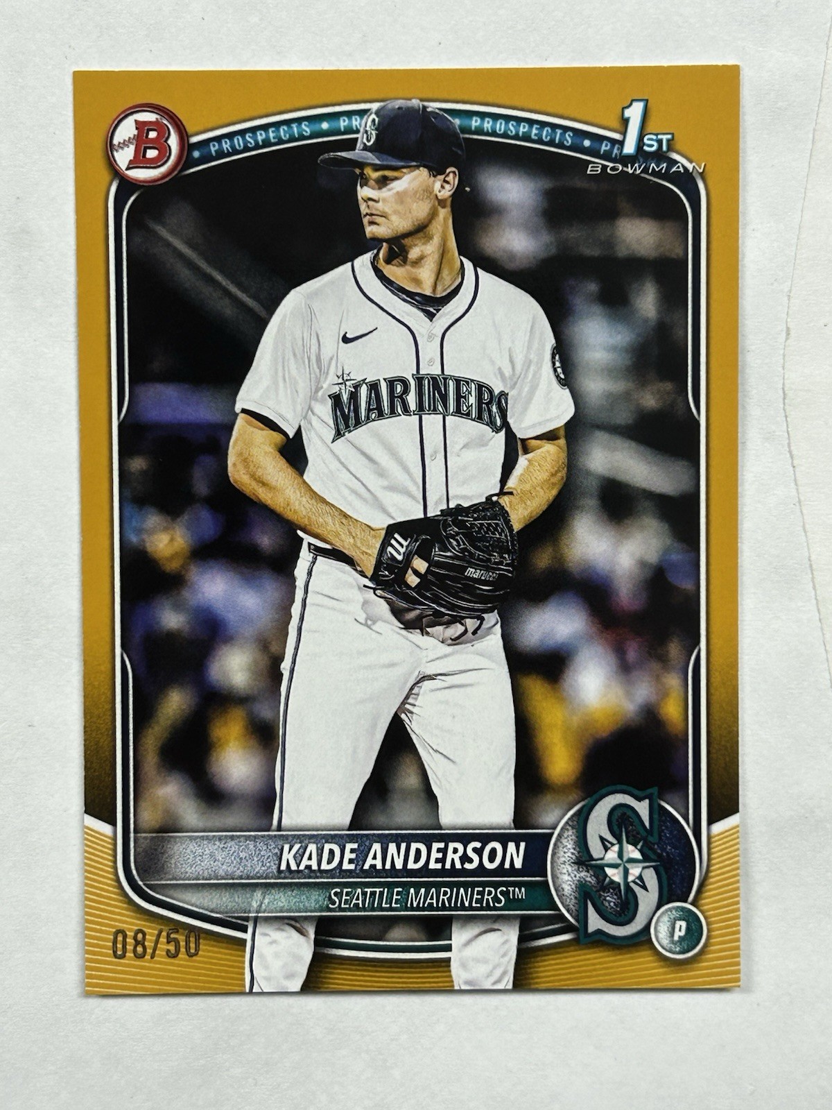 2025 Bowman Draft - Kade Anderson 1st /50 Gold Border #BD-3 Mariners